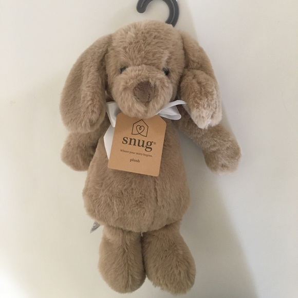 NEW Snug Plush Puppy Dog Soft Baby Toy Stuffed Animal Baby Gift Tan - Picture 1 of 8